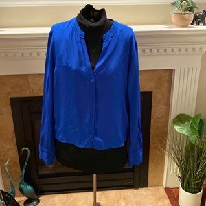 Diane Von Furstenberg DVF colbolt blue top